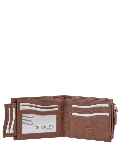 Portefeuille Caviar Leder Crinkles Bruin caviar 14260 ander zicht 1